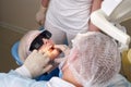 Woman having teeth check up at dentist office Royalty Free Stock Photo