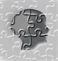 Woman head puzzle picture image