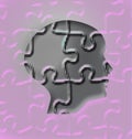 Woman head puzzle picture image