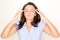 Woman with headache Royalty Free Stock Photo
