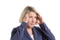 Woman with headache or migraine Royalty Free Stock Photo