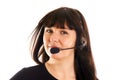 Woman with headset Royalty Free Stock Photo