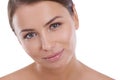 Woman, headshot and portrait with beauty, skincare and cosmetics with hair, confident and face. Skin, female person and
