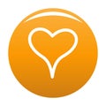 Woman heart icon orange