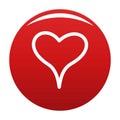 Woman heart icon vector red