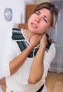 Woman heavy pain in neck