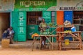 Woman sells vegetables at a rural market Royalty Free Stock Photo