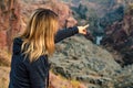 Woman hiking in Gharial Sanctuary, India