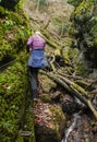 woman hiking