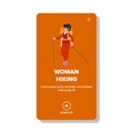 woman hiking vector