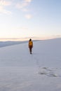 Woman Hiking in White Sands Royalty Free Stock Photo