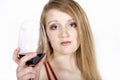 Woman hold wine glass