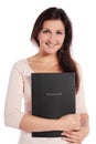 Woman holding an application file Royalty Free Stock Photo