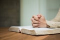 Woman holding bible