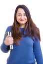 Woman holding books Royalty Free Stock Photo