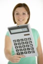 Woman Holding Calculator Royalty Free Stock Photo