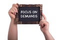Focus on demands Royalty Free Stock Photo