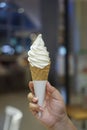 Vanilla ice cream soft serve.