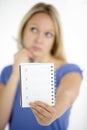 Woman Holding Diary Royalty Free Stock Photo