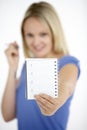 Woman Holding Diary Royalty Free Stock Photo