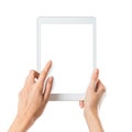 Woman holding digital tablet Royalty Free Stock Photo