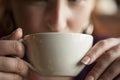 Woman Holding Her Morning Cup of Coffee Royalty Free Stock Photo