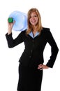 Woman Holding Large Water Container