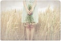 Woman holding marguerite flowers Royalty Free Stock Photo