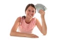 Woman Holding Money Royalty Free Stock Photo