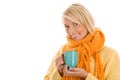Woman holding mug Royalty Free Stock Photo