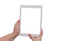 Woman holding a tablet Royalty Free Stock Photo