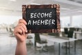 Become a member on chalkboard