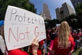 Woman Holds Up Anti Gun Sign At Atlanta Political Rally