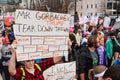 Woman Holds Up Sign At Atlanta Social Justice March