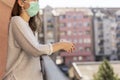 Woman in home isolation during coronavirus pandemic Royalty Free Stock Photo