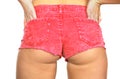 Woman hot pink shorts