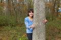 Woman Hugging Tree Royalty Free Stock Photo