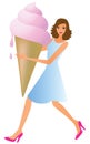 Woman with ice cream