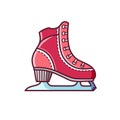 Woman ice figure skates shoe illustration Royalty Free Stock Photo