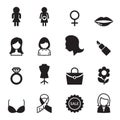 Woman icon set