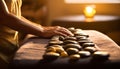 A woman indulges in pampering, enjoying a spa treatment indoors generated by AI