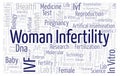 Woman Infertility horizontal word cloud.