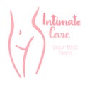 Woman intimate care silhouette