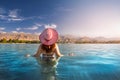 Woman at Issyk Kul Lake Royalty Free Stock Photo