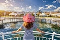 Woman at Issyk Kul Lake Royalty Free Stock Photo