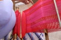 A Woman ist weaving near Oaxaca Royalty Free Stock Photo