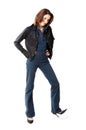 Woman in jeans Royalty Free Stock Photo