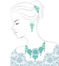 Woman and jewelry Royalty Free Stock Photo