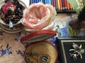 Woman jewelry table with brooches