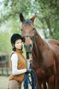 Woman jockey Royalty Free Stock Photo